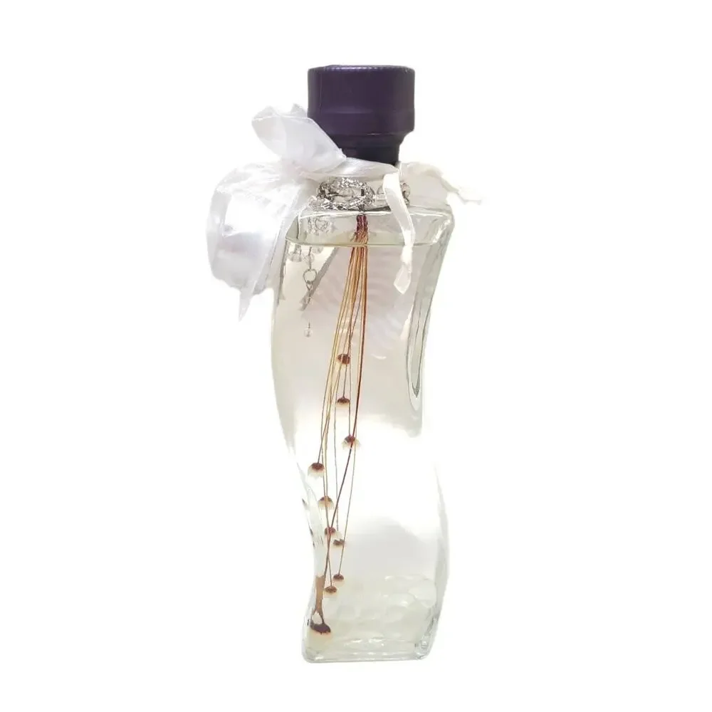 Illuma Oil Candles Beautiful Glass Container With Flowers & Gems